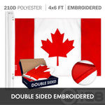 Load image into Gallery viewer, G128 Combo Pack: USA American Flag &amp; Canada Canadian Flag 4x6 FT Double Sided Embroidered Indoor/Outdoor, Vibrant Colors, Brass Grommets, Quality Polyester