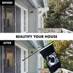 Load image into Gallery viewer, G128  6 Feet Tangle Free Spinning Flagpole (Black) POW Brass Grommets Printed 3x5 ft (Flag Included) Aluminum Flag Pole