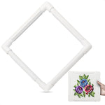 Load image into Gallery viewer, 11 Inch Plastic Embroidery Hoop   Snap Needlework Frame White Plastic Sewing Hoops Hand Embroidery Hoops   Snap Needlework Frame Cross Stitch Frame Square Embroidery Hoop for Cross Stitching Quilting