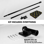 Load image into Gallery viewer, G128 Combo Pack: 6 Ft Tangle Free Aluminum Spinning Flagpole (Black) &amp; American USA Camouflage Flag 3x5 Ft, LiteWeave Pro Series Printed 300D Polyester  Pole with Flag Included