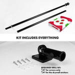 Load image into Gallery viewer, G128 Combo Pack: 6 Ft Tangle Free Aluminum Spinning Flagpole (Black) &amp; Burundi Umurundi Flag 3x5 Ft, LiteWeave Pro Series Printed 150D Polyester  Pole with Flag Included