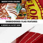 Load image into Gallery viewer, G128 Combo Pack: 5 Ft Tangle Free Aluminum Spinning Flagpole (Black) &amp; Florida FL State Flag 2.5x4 Ft, ToughWeave Series Embroidered 210D Polyester  Pole with Flag Included
