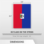 Load image into Gallery viewer, G128 Haiti Haitian Bunting Banner  Flag 8.2 x 5.5 Inch, Full String 33 Feet  Printed 150D Polyester, Decorations For Bar, School, Festival Events Celebration