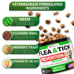 Load image into Gallery viewer, Flea and Tick Prevention for Dogs Chewables   All Natural Dog Flea &amp; Tick Control   Flea and Tick Chews for Dogs   Oral Flea Pills for Dogs Supplement   All Breeds and Ages   Made in USA   120 Tablets