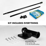 Load image into Gallery viewer, G128 Combo Pack: 6 Ft Tangle Free Spinning Flagpole (Black) &amp; South Dakota Flag 3x5 Ft Printed 150D Polyester, Brass Grommets (Flag Included) Aluminum Flag Pole