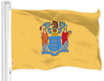 Load image into Gallery viewer, G128 New Jersey NJ State Flag  3x5 Ft  LiteWeave Pro Series Printed 300D Polyester  Indoor/Outdoor, Vibrant Colors, Brass Grommets, Thicker and More Durable Than 100D 75D Polyester