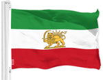 Load image into Gallery viewer, G128 Combo Pack: American USA Flag 3x5 Ft &amp; Iran Lion Iranian Lion Flag 3x5 Ft  Both LiteWeave Pro Series Printed 150D Polyester, Brass Grommets