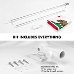 Load image into Gallery viewer, G128 Combo Pack: 6 Ft Tangle Free Aluminum Spinning Flagpole (Silver) &amp; California CA State Flag 3x5 Ft, LiteWeave Pro Series Printed 150D Polyester, 4 Corner Brass Grommets  Pole with Flag Included
