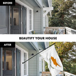 Load image into Gallery viewer, G128 Combo Pack: 6 Ft Tangle Free Aluminum Spinning Flagpole (Black) &amp; Cyprus Cypriot Flag  3x5 Ft LiteWeave Pro Series Printed 150D Polyester  Pole with Flag Included