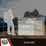 Load image into Gallery viewer, G128 Peru (Peruvian) Flag  3x5 feet  Double Sided Embroidered 210D Indoor/Outdoor, Brass Grommets, Heavy Duty Polyester