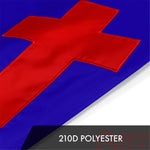 Load image into Gallery viewer, G128 3 Pack: Christian Flag  5x8 Ft  ToughWeave Series Embroidered 300D Polyester  Religious Flag, Embroidered Design, Indoor/Outdoor, Brass Grommets
