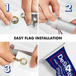 Load image into Gallery viewer, G128 Combo Pack: 6 Ft Tangle Free Aluminum Spinning Flagpole (Silver) &amp; DeSantis Election Make America Florida Flag 3x5 Ft, LiteWeave Pro Series Printed 150D Polyester  Pole with Flag Included