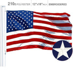 Load image into Gallery viewer, American Flag 210D Embroidered Polyester 12x18 Inch