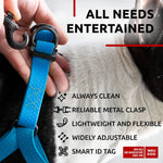 Load image into Gallery viewer, WAUDOG Waterproof Dog Harness Adjustable Dog Harness for Large Dogs Small and Medium Dogs Heavy Duty Dog Harness with Durable Metal Clasp and QR Dog Tag Boy &amp; Girl Dog Harness Blue (24 35in)