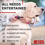 Load image into Gallery viewer, Waterproof Dog Collar 17-28 inch Neck x 1 3/5 inch Wide Plastic Buckle Adjustable Dog Collar for Large Dogs Small and Medium Dogs Breakaway Dog Collar Waterproof with Plastic Buckle and QR Dog Tag Boy &amp; Girl Dog Collars (Pink)