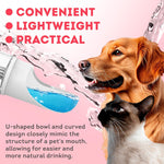 Load image into Gallery viewer, Portable Dog Water Bottle Dispenser 12 Oz 11.8 x 7.9 x 9.2 Inch Pet Water Bottles for Dogs on Walks ABS Dog Travel Water Bottle with Silicone Strap &amp; Cotton Filter