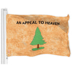 Load image into Gallery viewer, G128 Combo Pack: American USA TeaStained Flag 3x5 Ft &amp; An Appeal to Heaven TeaStained Flag 3x5 Ft  Both LiteWeave Pro Series Printed 300D Polyester, Brass Grommets