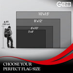 Load image into Gallery viewer, G128 2 Pack: Puerto Rico Puerto Rican Flag  6x10 Ft  StormFlyer Series Embroidered 220GSM Spun Polyester  Embroidered Design, Indoor/Outdoor, Brass Grommets, Heavy Duty, All Weather