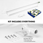 Load image into Gallery viewer, G128 Combo Pack: 6 Ft Tangle Free Spinning Flagpole (Silver) &amp; Connecticut Flag 3x5 Ft Printed 150D Polyester, Brass Grommets (Flag Included) Aluminum Flag Pole
