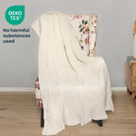 Load image into Gallery viewer, The Fine Living Co. 100% Cotton Waffle Weave Throw Blanket Lightweight Soft and Breathable Throw Blanket for All Season Skin Friendly Blanket for Couch Bed Sofa 50”x70” inches Ivory