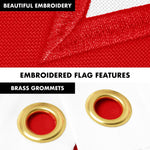 Load image into Gallery viewer, G128 Combo Pack: 6 Ft Tangle Free Aluminum Spinning Flagpole (Silver) &amp; Alabama AL State Flag 3x5 Ft, ToughWeave Series Embroidered 300D Polyester  Pole with Flag Included