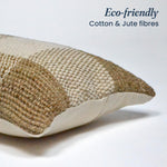 Load image into Gallery viewer, The Fine Living Co. Jute Throw Pillow Covers Braided Decorative Pillow Covers Farmhouse Accent Pillows for Couch Living Room Decor 18 x 18 inch Natural &amp; Ivory 1Pc