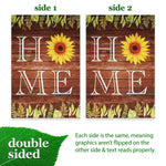 Load image into Gallery viewer, Garden Flag Home Sunflower on Rustic Wood 12x18 In Printed Blockout Polyester