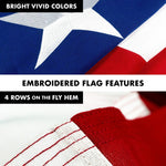 Load image into Gallery viewer, G128  6 Feet Tangle Free Spinning Flagpole (White) Texas Flag Brass Grommets Spun Polyester 3x5 ft (Flag Included) Aluminum Flag Pole