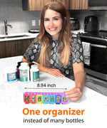 Load image into Gallery viewer, Weekly Pill Organizer 1 time a Day Pill Box 7 Day with Enhanced Waterproof Seal Large compartments Hold Big Vitamins &amp; Supplements Upgraded Locking lids for Home &amp; Travel use Durable Hard case