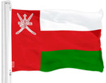 Load image into Gallery viewer, G128 Oman Omani Flag  3x5 Ft  LiteWeave Pro Series Printed 150D Polyester  Country Flag, Indoor/Outdoor, Vibrant Colors, Brass Grommets, Thicker and More Durable Than 100D 75D Polyester
