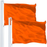 Load image into Gallery viewer, Solid Orange Color Flag 3x5 Ft 2Pack Printed 150D Polyester