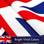 Load image into Gallery viewer, Combo Pack: USA American Flag 3x5 Ft 75D Printed Stars &amp; United Kingdom (Union Jack) Flag 3x5 Ft 75D Printed