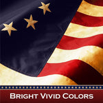 Load image into Gallery viewer, G128 5 Pack: Betsy Ross TeaStained Flag  2x3 Ft  ToughWeave Pro Series Pole Sleeve Embroidered 420D Polyester  Historical Flag, Embroidered Design, High Quality, NO Flagpole Included