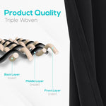 Load image into Gallery viewer, 2 Panels Cozlo Blackout Curtains for Bedroom with Grommet Black Out 42x84 inch