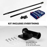 Load image into Gallery viewer, Combo Pack: 6 Feet Tangle Free Spinning Flagpole (Black) Trump Keep America Great Flag 3x5 ft Printed 150D Brass Grommets (Flag Included) Aluminum Flag Pole