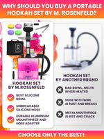 Load image into Gallery viewer, Hookah 1 Hose Hookah Set YADO Square Hookah To Go with 1 hose with LED Light
