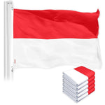 Load image into Gallery viewer, G128 5 Pack: Indonesia Indonesian Flag  3x5 Ft  Printed 150D Polyester  Indoor/Outdoor, Vibrant Colors, Brass Grommets, Quality Polyester, Much Thicker More Durable Than 100D 75D Polyester
