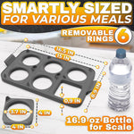 Load image into Gallery viewer, Silicone Egg Rings for Frying Eggs 16.5 x8.9 inch 6 Ring Removable Silicone Egg Molds for Griddle 12 Shapes 6 Round &amp; 6 Square Non Stick &amp; Heat Resistant Ergonomic Handles for Easy Cooking