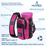 Load image into Gallery viewer, Water Bottle Holder Pink Bottle Carrier Cooler w Adjustable Shoulder Strap