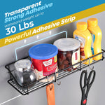 Load image into Gallery viewer, Adhesive Shower Caddy 2 Pack Black Shelf Organizer with Hooks Stainless Steel