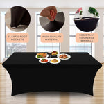 Load image into Gallery viewer, Stretch Table Covers 2 Pack Fitted Rectangle Tablecloths 48x30 in for 4Ft Tables