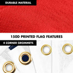 Load image into Gallery viewer, G128 Combo Pack: 6 Ft Tangle Free Aluminum Spinning Flagpole (White) &amp; Christian Flag 3x5 Ft, LiteWeave Pro Series Printed 150D Polyester, 4 Corner Brass Grommets  Pole with Flag Included