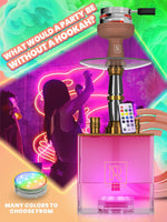Load image into Gallery viewer, Rose Gold Hookah Set 2 Hose   YADO Square Hookah To Go with Hookah Charcoal Holder Heat Management Device and Big Rose Silicone Hookah Bowl and Bag for Shisha Portable Hookah Set with Everything