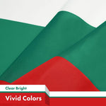 Load image into Gallery viewer, G128 5 Pack: Bulgaria Flag  3x5 Ft  LiteWeave Pro Series Printed 150D Polyester  Country Flag, Indoor/Outdoor, Vibrant Colors, Brass Grommets, Thicker and More Durable Than 100D 75D Polyester