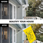 Load image into Gallery viewer, G128 Combo Pack: 6 Ft Tangle Free Spinning Flagpole (White) &amp; No Step on Snek Cute Cartoon Flag 3x5 Ft Printed 150D Polyester, Brass Grommets (Flag Included) Aluminum Flag Pole