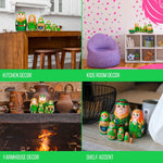 Load image into Gallery viewer, St. Patricks Day Irish Nesting Dolls Set 7 pcs Russian Dolls for St. Patricks