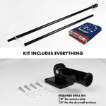 Load image into Gallery viewer, G128 Combo Pack: 6 Ft Tangle Free Aluminum Spinning Flagpole (Black) &amp; 2nd Amendment American Flag 3x5 Ft, LiteWeave Pro Series Printed 150D Polyester  Pole with Flag Included