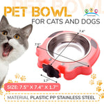 Load image into Gallery viewer, Pink Water Bowl for Dog Crate 7.5x7.4x1.7 Inch Cat and Dog Crate Water Bowl No Spill Stainless Steel Kennel Accessories Pet Carrier Food Dish Rabbit Cage Feeder