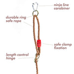 Load image into Gallery viewer, Swing seat Green for Kids and Adults with Length Control Hinge 220lb 100kg Load Ninja Slackline Ready Triangle carabiners Included Playground Swing Set Accessories Replacement