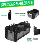 Load image into Gallery viewer, Trunk Organizer with Covering Net Attachable Non Slip Pads and Stainless Hooks Two Shades of Gray